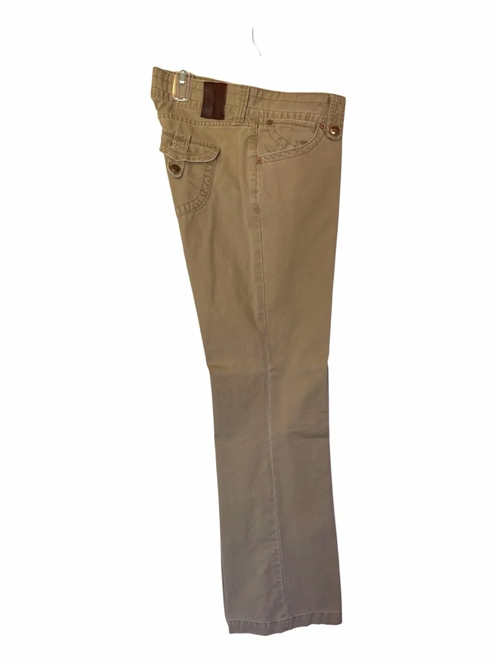 Lucky Brand Khaki Bootcut Pants Cotton Utility Cargo Size 29/8 EUC MidRise Tan